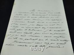 Pierre de BREVILLE Lettre autographe signée LAMOUREUX WAGNER HUYSMANS 1887