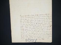 Pierre de La Vergne, abbé de TRESSAN, protestant Lettre autographe signée