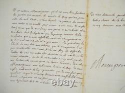 Pierre de La Vergne, abbé de TRESSAN, protestant Lettre autographe signée