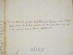Pierre de La Vergne, abbé de TRESSAN, protestant Lettre autographe signée