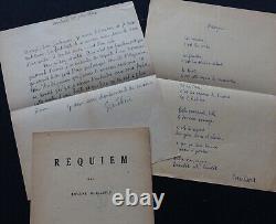 Poète Eugène GUILLEVIC poème autographe signé & lettre