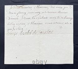 Princesse de CONTI Lettre signée Nouvelle année