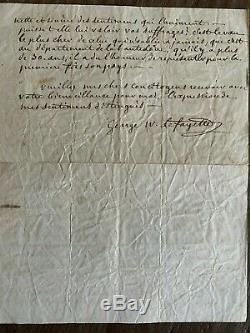 RARE LAS Lettre Autographe Signé GEORGE WASHINGTON DE LA FAYETTE 1848 Amérique