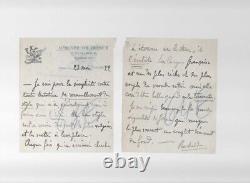 RARE LETTRE AUTOGRAPHE SIGNEE par RACHILDE en 1922