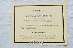 RENALDO HAHN PROUST Lettre autographe manuscrite signée