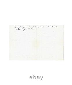 RIMBAUD René CHAR / Lettre autographe signée / Sur Rimbaud / Poésie / Amitié