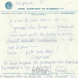 ROMY SCHNEIDER Lettre autographe signée à son agent artistique