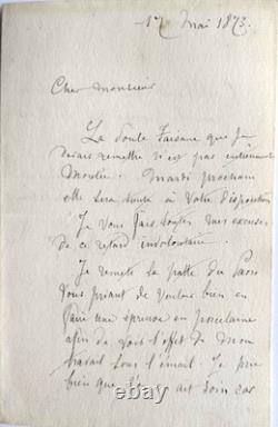ROSA BONHEUR CAÏN Auguste, Georges, Henri. 3 artistes lettres signées 1873-96