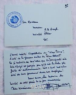 Rainier de Monaco lettre manuscrite autographe signée