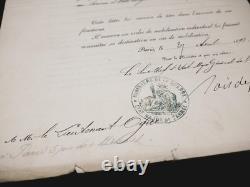 Raoul DE BOISDEFFRE Lettre de service manuscrite signée 1893