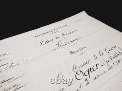 Raoul DE BOISDEFFRE Lettre de service manuscrite signée 1893