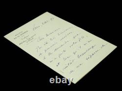 Raoul DE BOISDEFFRE lettre autographe signée Militaire