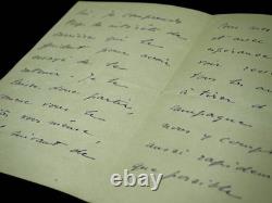Raoul DE BOISDEFFRE lettre autographe signée Militaire