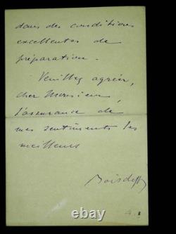 Raoul DE BOISDEFFRE lettre autographe signée Militaire