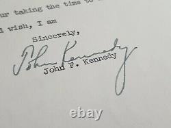 Rare John F Kennedy Pour President Signé Jfk Autographe Autopen Sénat Lettre USA