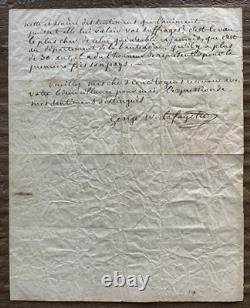 Rare Lettre Autographe Signée GEORGE WASHINGTON DE LA FAYETTE 1848 Amérique