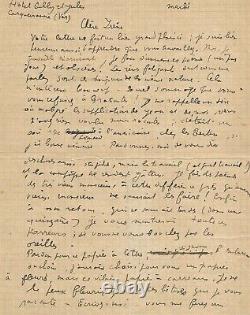 Raymond RADIGUET Lettre autographe signée La rédaction de ses poèmes obscènes