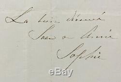 Reine des Pays-Bas Lettre autographe signée à l'Impératrice Eugénie -ALS- 1870