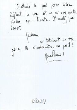 Renaud CAMUS Lettre autographe signée à Madeleine Chapsal