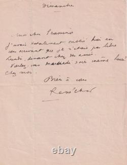 René CHAR Lettre autographe signée Artine Surréalisme