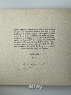 René Char EO signée et Lettre Autographe à son Imprimeur