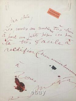 René MAGRITTE Lettre autographe signée à propos de son exposition à Verviers