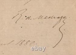 Ricardo de Madrazo Lettre autographe signée Ma biographie 1880