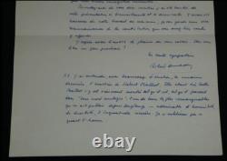 Robert Amadou, Lettre autographe signée et lettre dactylographiée sur émission