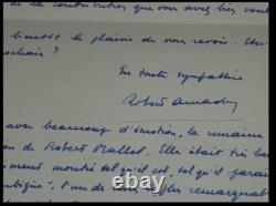Robert Amadou, Lettre autographe signée et lettre dactylographiée sur émission