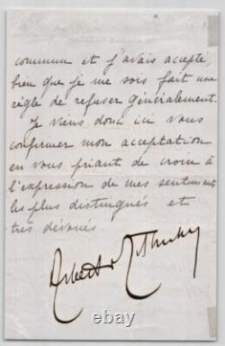 Robert de Rothschild Lettre autographe signée Monument au Maréchal Joffre 1936