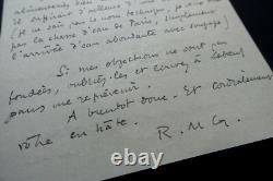 Roger MARTIN DU GARD LETTRE AUTOGRAPHE SIGNÉE, DEPUIS BELLÊME, 1925