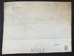 Roi LOUIS XV Lettre signée Portes de Strasbourg 1730