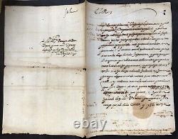 Roi PHILIPPE II Lettre signée au vice-Roi du Royaume de Naples 1581