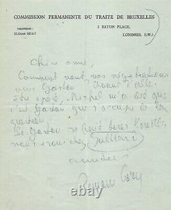 Romain GARY Lettre autographe signée La publication des Racines du ciel 1955