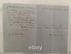 Rosa BONHEUR (1822-1899)peintre animalier. Lettre autographe signée Rosa Bonheur