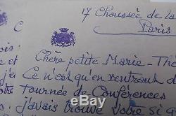 Rostand Rosemonde Lettre Autographe Signee Conference Des Ambassadeurs 1941