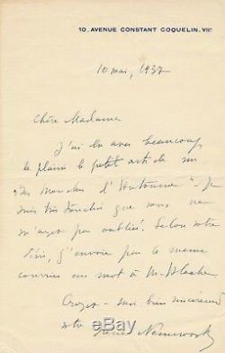 Russe Irène Némirovsky lettre autographe signée 1937 Mouches d'Automne