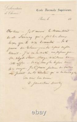 SAINTE-CLAIRE DEVILLE lettre autographe signée demande de régler un travail