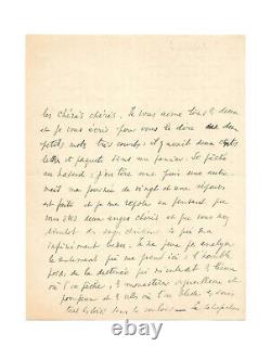 SATIE Max JACOB / Lettre autographe signée / Mort d'Érik Satie / 1925 / Italie