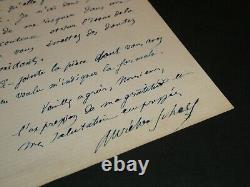 SCHOLL Aurélien LETTRE AUTOGRAPHE SIGNÉE, A PROPOS DE SA CONDAMNATION