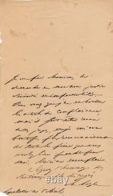 STENDHAL envoi autographe signé H. Beyle 1827 horreur articles de complaisance