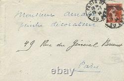 Sacha GUITRY lettre signée rideau de scène décorateur Amable Mathurins