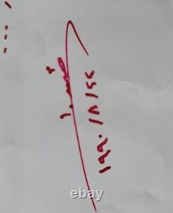 Saddam Hussein Autographe Manuscrit Signé Lettre Bashar Al-Assad Rare Document