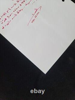 Saddam Hussein Autographe Manuscrit Signé Lettre Bashar Al-Assad Rare Document