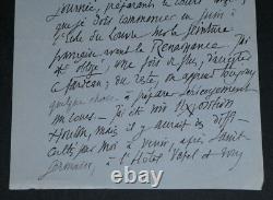 Salomon REINACH LETTRE AUTOGRAPHE SIGNÉE Boulogne-sur-Seine 2 pages 1928