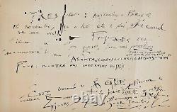 Salvador DALI Lettre autographe signée. Assumpta Corpuscularia Lapislazulina