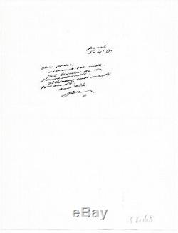 Samuel BECKETT / Lettre autographe signée / Paris / Prix Nobel de Littérature