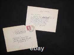 Samuel Beckett Carte autographe signée Sur les répétitions de Comédie