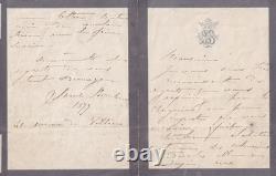 Sarah BERNHARDT Lettre autographe signée en guerre contre la Présidente