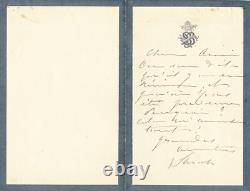 Sarah BERNHARDT lettre autographe signé et je n'ai pas été prévenue Pourquoi